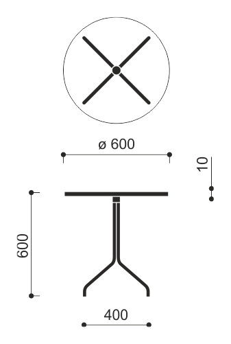 Wymiary stolika SH30